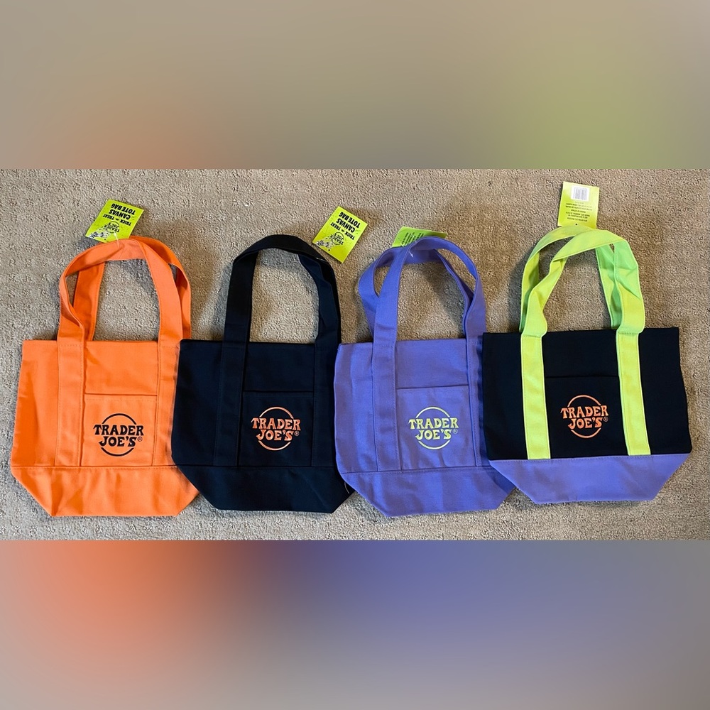 Trader Joe’s Mini Totes Halloween Edition 
Lot Of 4